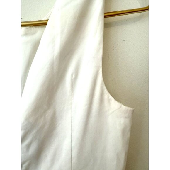 Flavio Castellani Embroidered White Fit & Flare Dress Size 40 - Picture 9 of 13